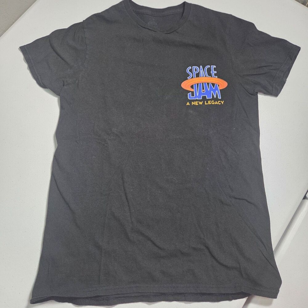 Space Jam A New Legacy T-Shirt Small Black Tune Squad Bugs Daffy Taz Graphic Tee